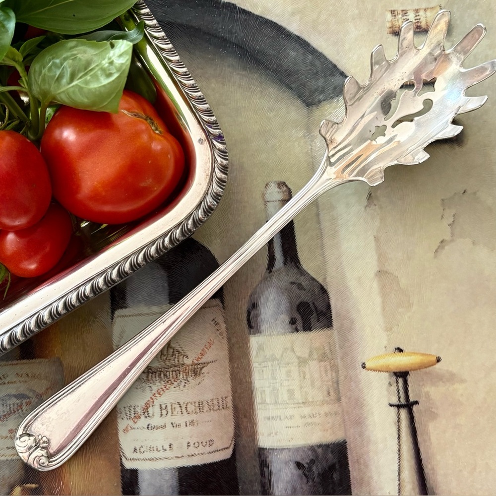 Vintage Silver Plate Pasta Spoon